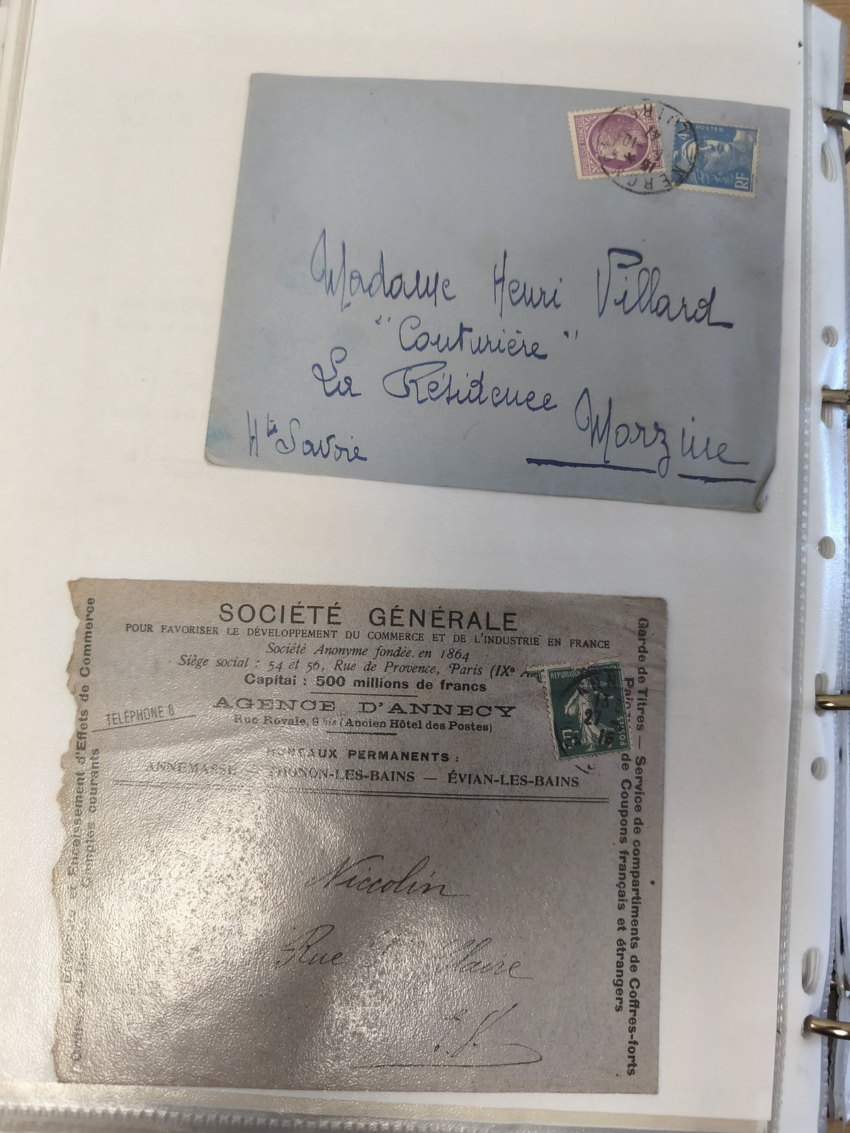 Lot anciennes enveloppes philatélie, timbres France, courrier vintage