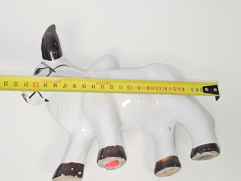 Sculpture ancienne vache indienne en céramique vintage déco collection rétro