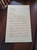 Lettre manuscrite vintage 1918 Ministère Instruction Publique Paris