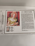 Feuillet philatélique CEF La Gravure Albert Decaris timbre 20F oblitéré