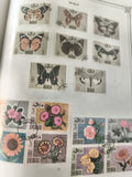 Timbres Dubaï oblitérés papillons et fleurs 60 Dirhams set philatélie