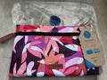Trousse pochette avant Cabaia motif coloré 24 cm zip, accessoire neuf