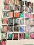 Timbres Espagne Franco oblitérés multiples couleurs philatélie lot Espagne