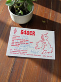 Carte QSL radio amateur vintage G4OCR Angleterre 1973 rétro UK QSO
