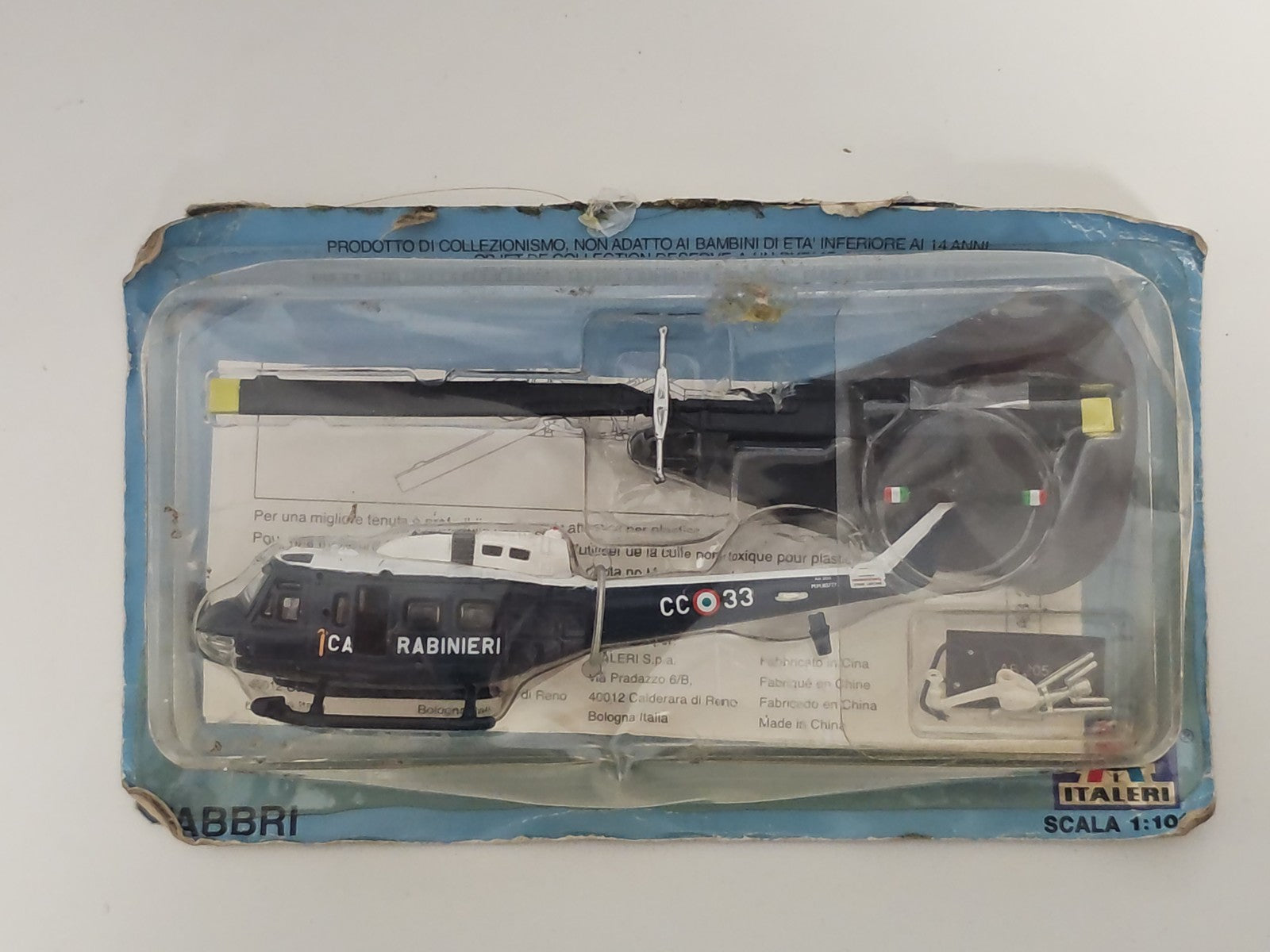 Hélicoptère rétro Fabbri échelle 1/10 ancien modèle collection vintage rare
