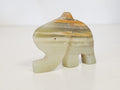 Sculpture vintage éléphant ancien en pierre naturelle petite statuette déco coll