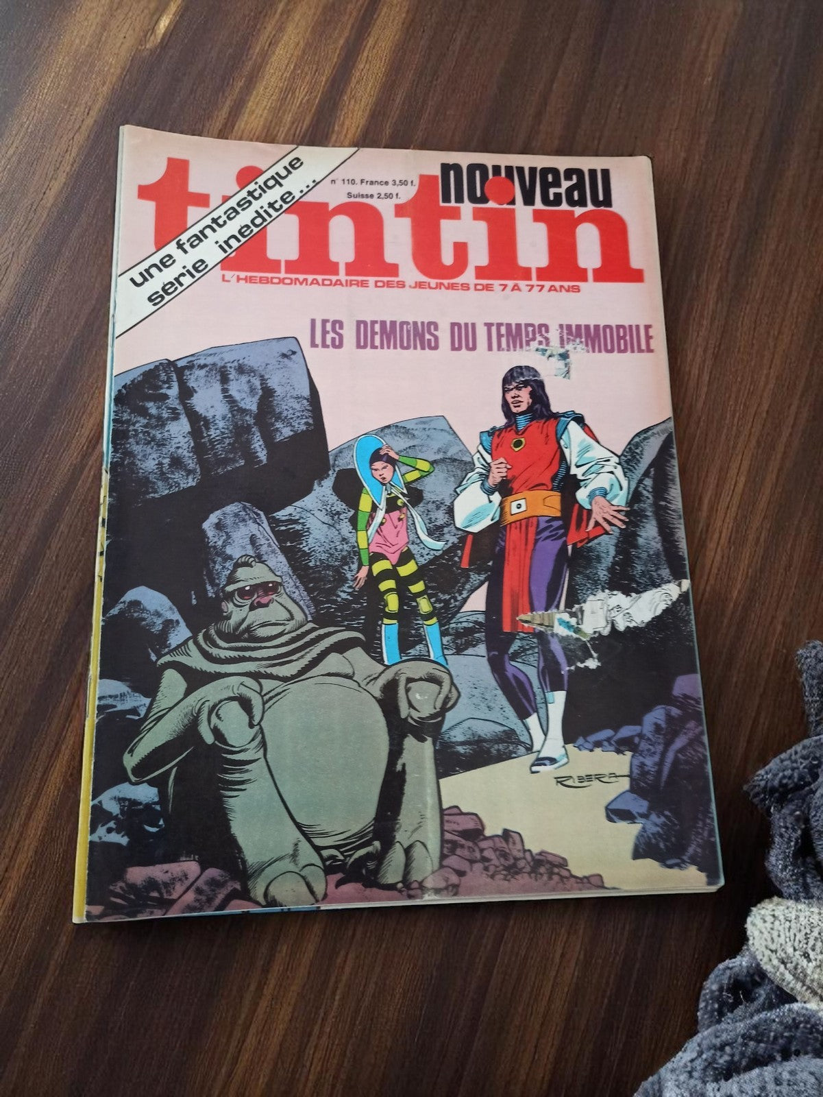 Magazine Tintin n°110 vintage années 70 – Les Démons du Temps Immobile