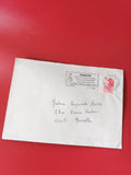 Enveloppe philatélie timbrée France, cachet Festival Marionnette, écriture manus