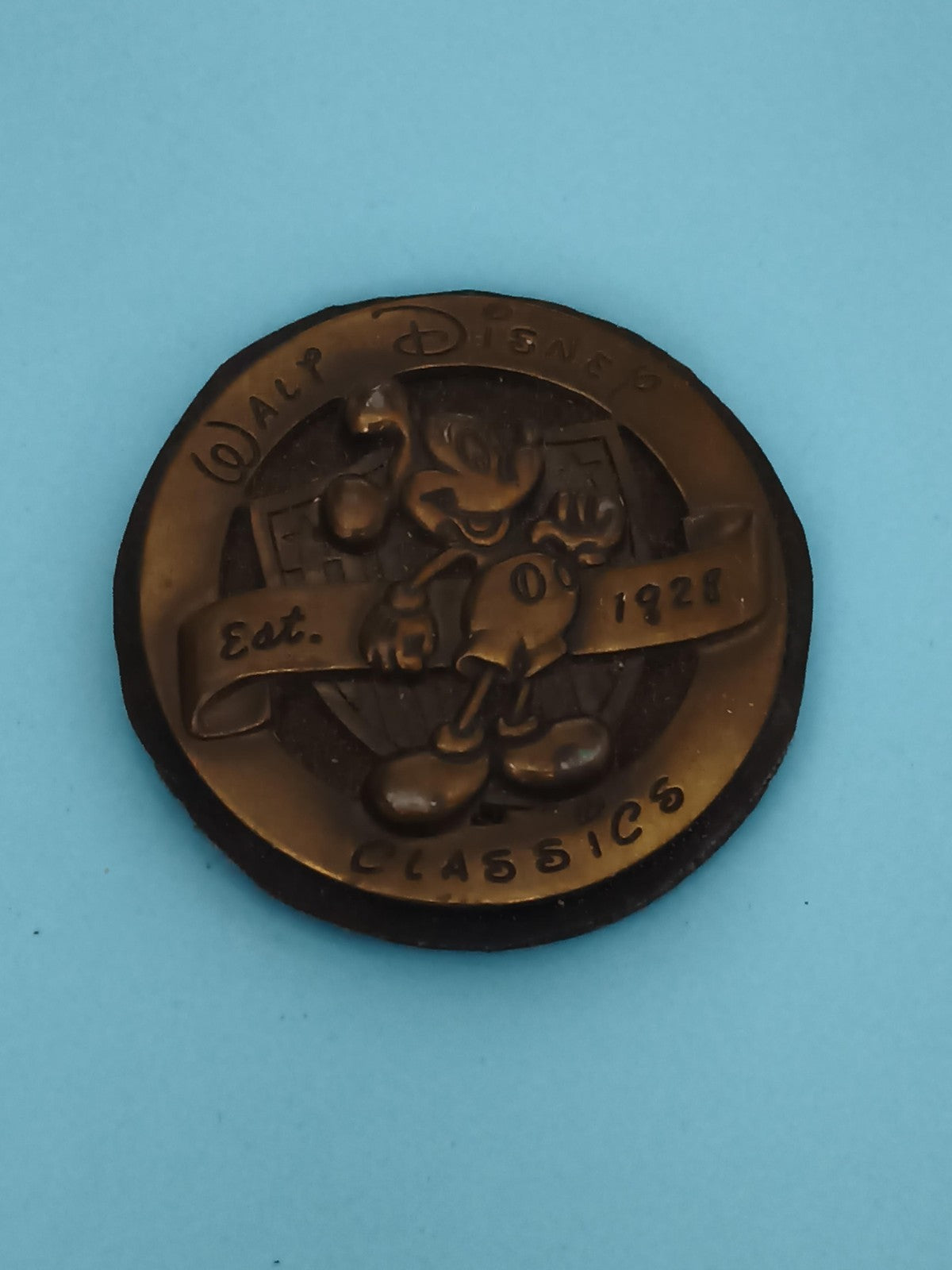 Médaille Walt Disney Classics Mickey bronze effet patiné Est. 1928