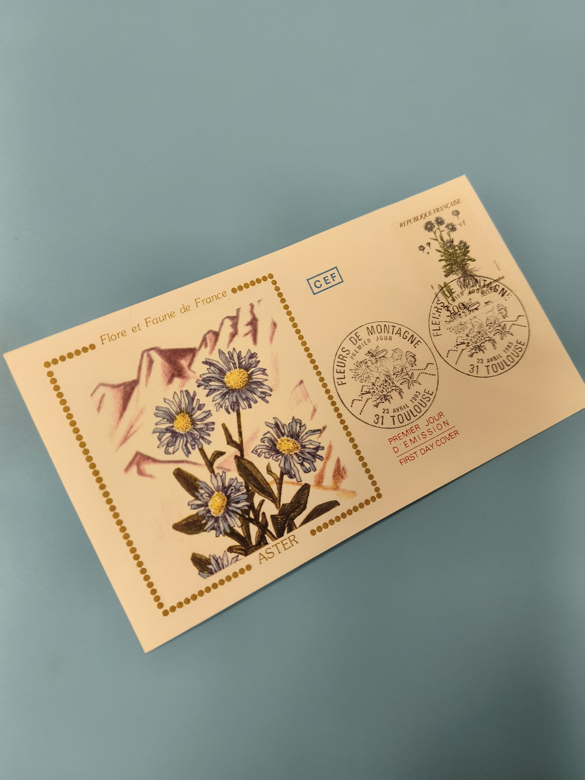 Enveloppe FDC premier jour d?émission Aster fleurs de montagne France