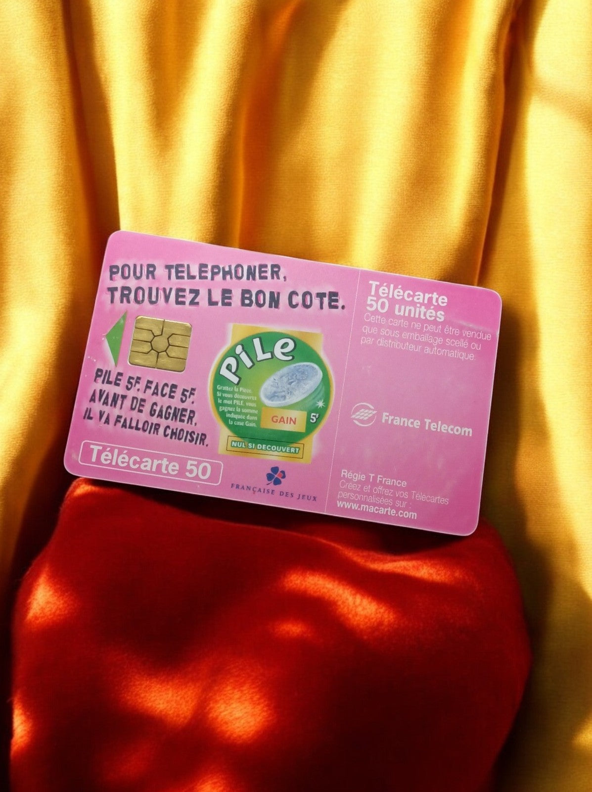 Carte téléphonique vintage France Telecom 50 unités Française des Jeux