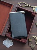 Briquet ancien vintage noir à réparer, style rectangulaire, objet de collection