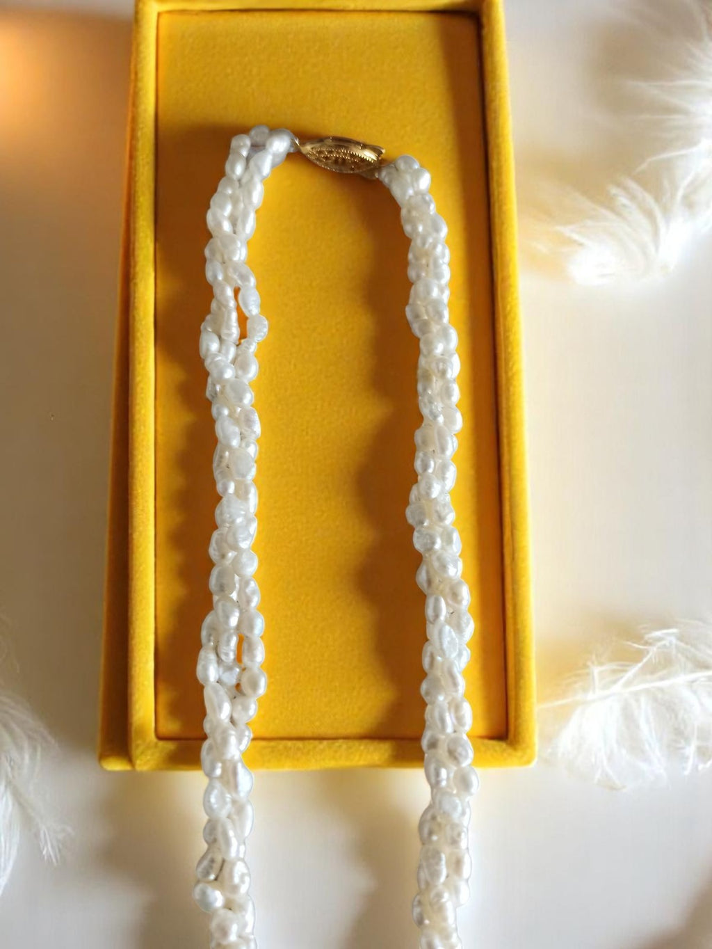 Collier en perles de culture authentiques vintage
