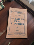 Livret 1944 Salaires Prix Profits Karl Marx Parti Communiste propagande vintage