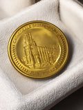 Médaille ancienne Cathédrale Sainte-Cécile Albi France jeton doré vintage