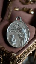 Médaille religieuse vintage Lourdes Immaculée Conception prière relief