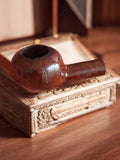 Pipe ancienne bruyère garantie, teinte acajou, vintage, marque non identifiée