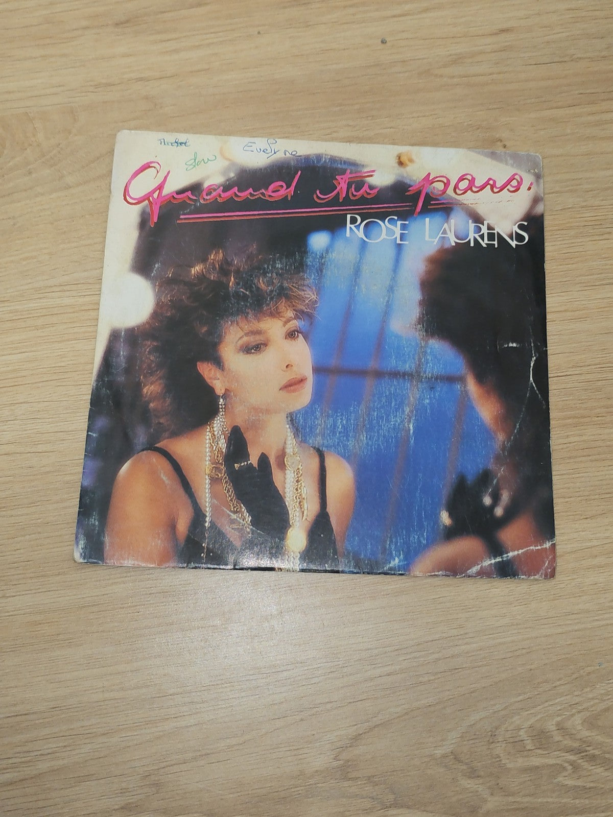 Vintage 45 tours Rose Laurens ancien disque vinyle rétro collection musique