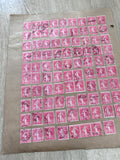 Gros lot timbres anciens Marianne 5c rouge oblitérés planche philatélie étude