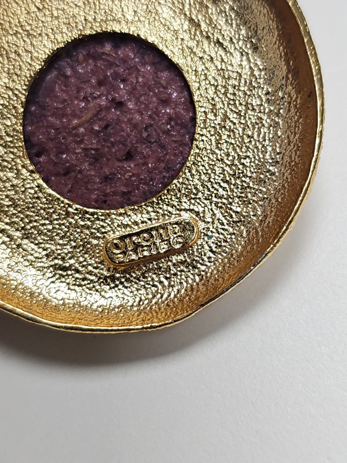 Vintage pendentif signé Orena Paris, grand bijou ancien de collection rétro