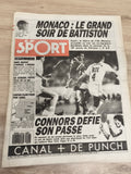 Ancien journal LE SPORT 1987 football OM Monaco Division 1 vintage collection