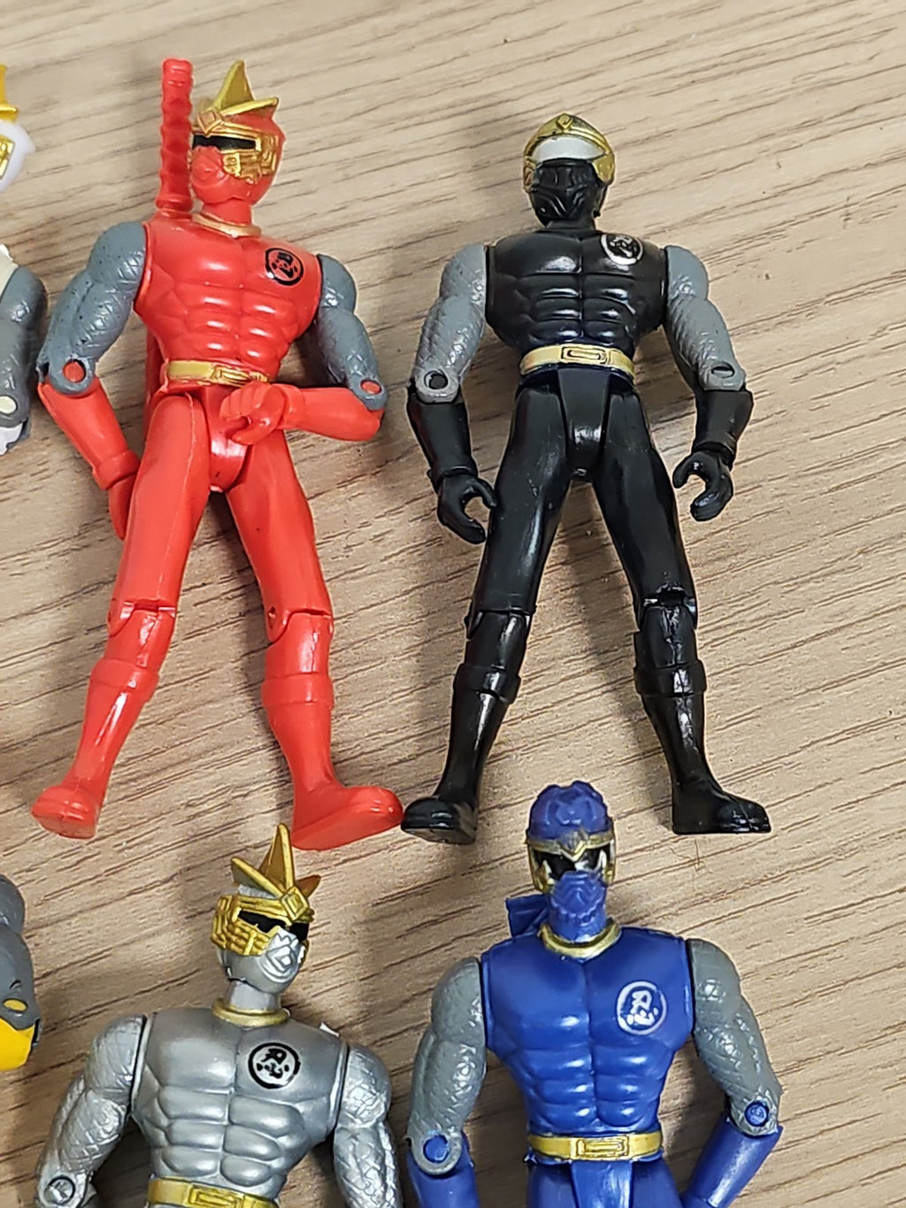 Lot vintage figurines articulées inspirées Power Rangers ninja années 90 collect