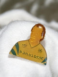 Pin's vintage OM Adidas Panasonic rétro football années 80 jaune