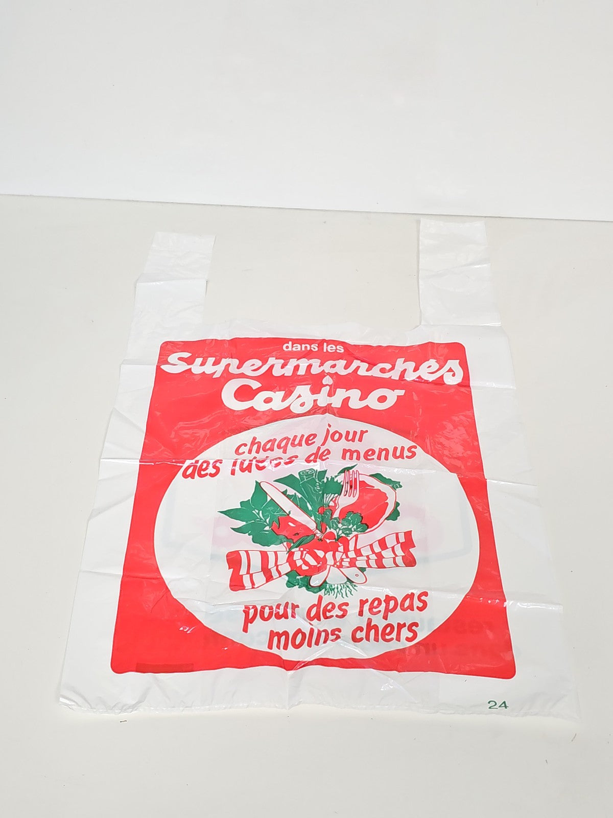 Vintage sachet plastique supermarché Casino ancien rétro rare collection emballa