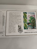 Feuillet philatélique CEF Orme de montagne illustration arbre timbre
