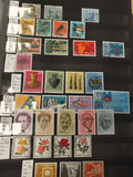 ** Lot timbres Suisse Helvetia années 1970-80 thèmes art, nature, portraits, obl