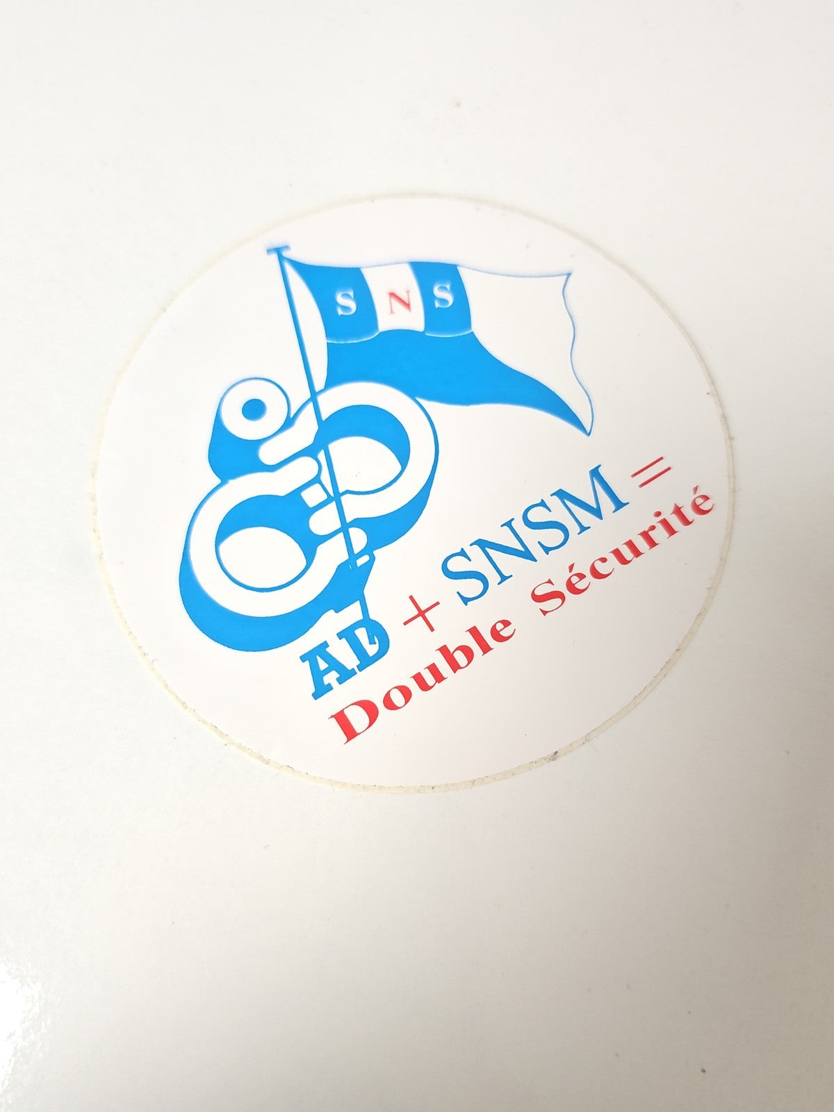 Ancien autocollant publicitaire rétro SNSM grand format, collection marine vinta