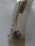 Collier vintage pendentif perles mauves deadstock ancien magasin