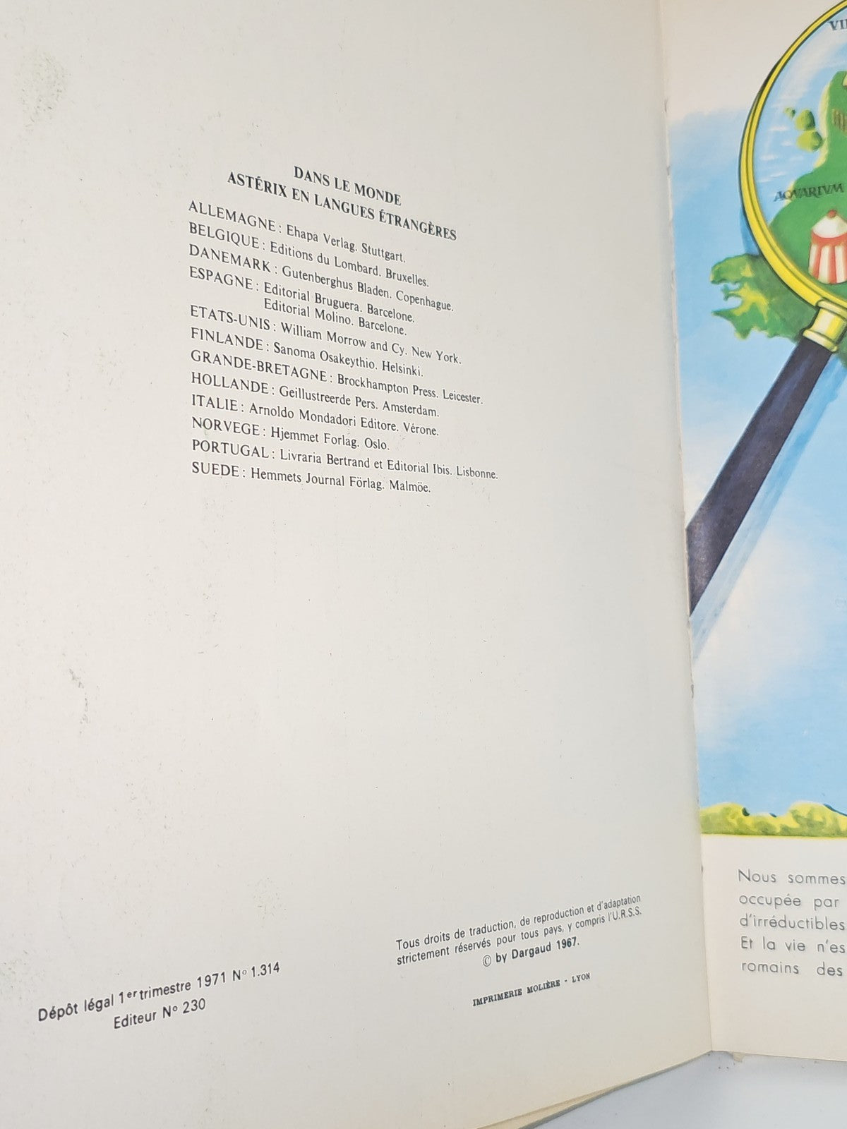 Astérix le Gaulois EO 1967 ? Bande dessinée Astérix Légionnaire édition original