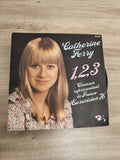 Vinyle 45 tours Catherine Ferry 1,2,3 Eurovision France pochette fleurie