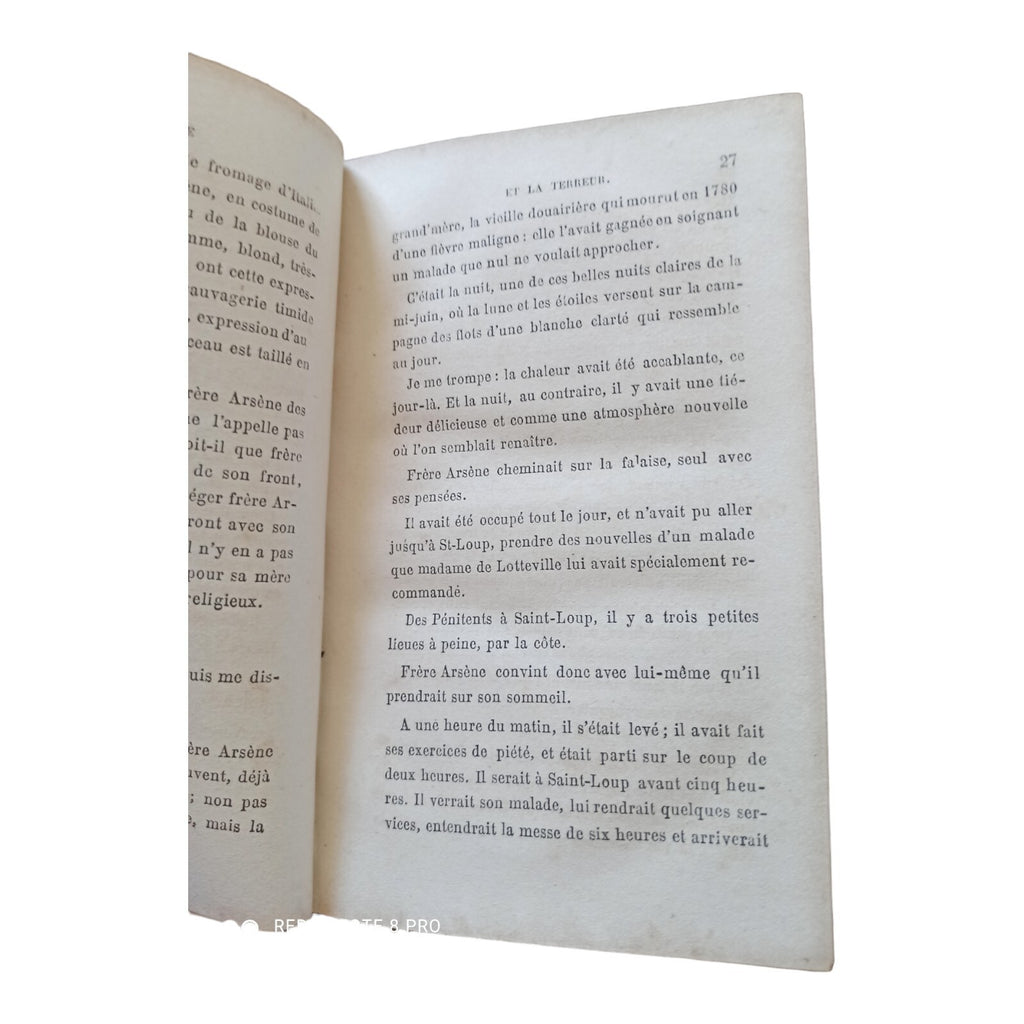 Livre relié 1868 Frère Arsène Margerie couverture violette dorure