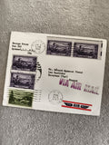Lettre affranchie USA 1952 Syosset NY timbres 3c violet Nevada 3c Air Mail phila