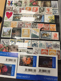 Lot timbres poste divers motifs animaux fleurs paysages Europe, support non incl
