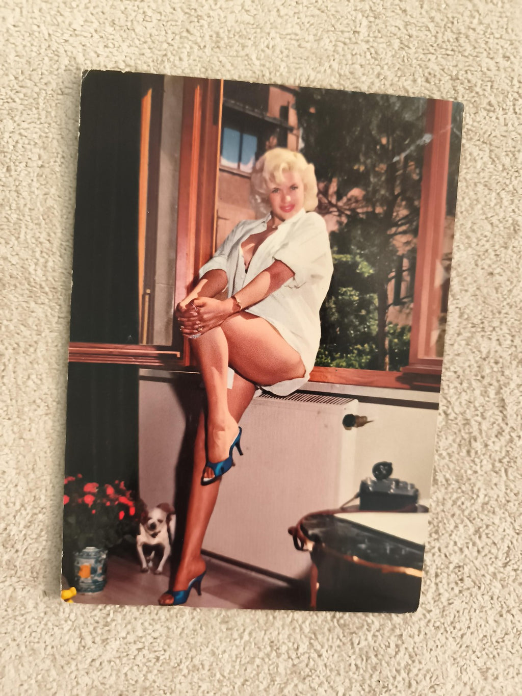 Carte postale ancienne glamour Jayne Mansfield couleur pin-up vintage
