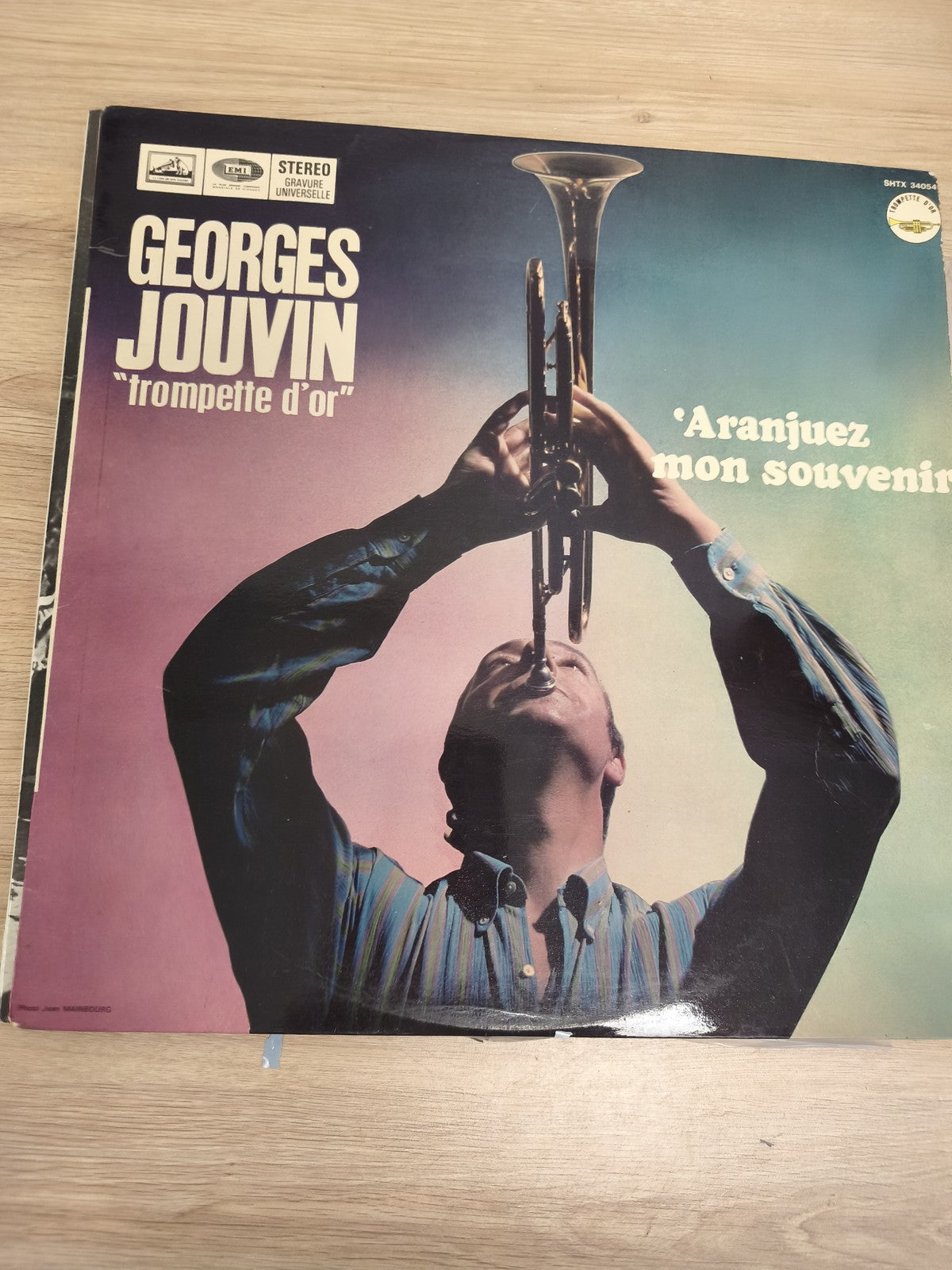 Vinyle 33T Georges Jouvin Trompette d'or Aranjuez mon souvenir pochette couleur