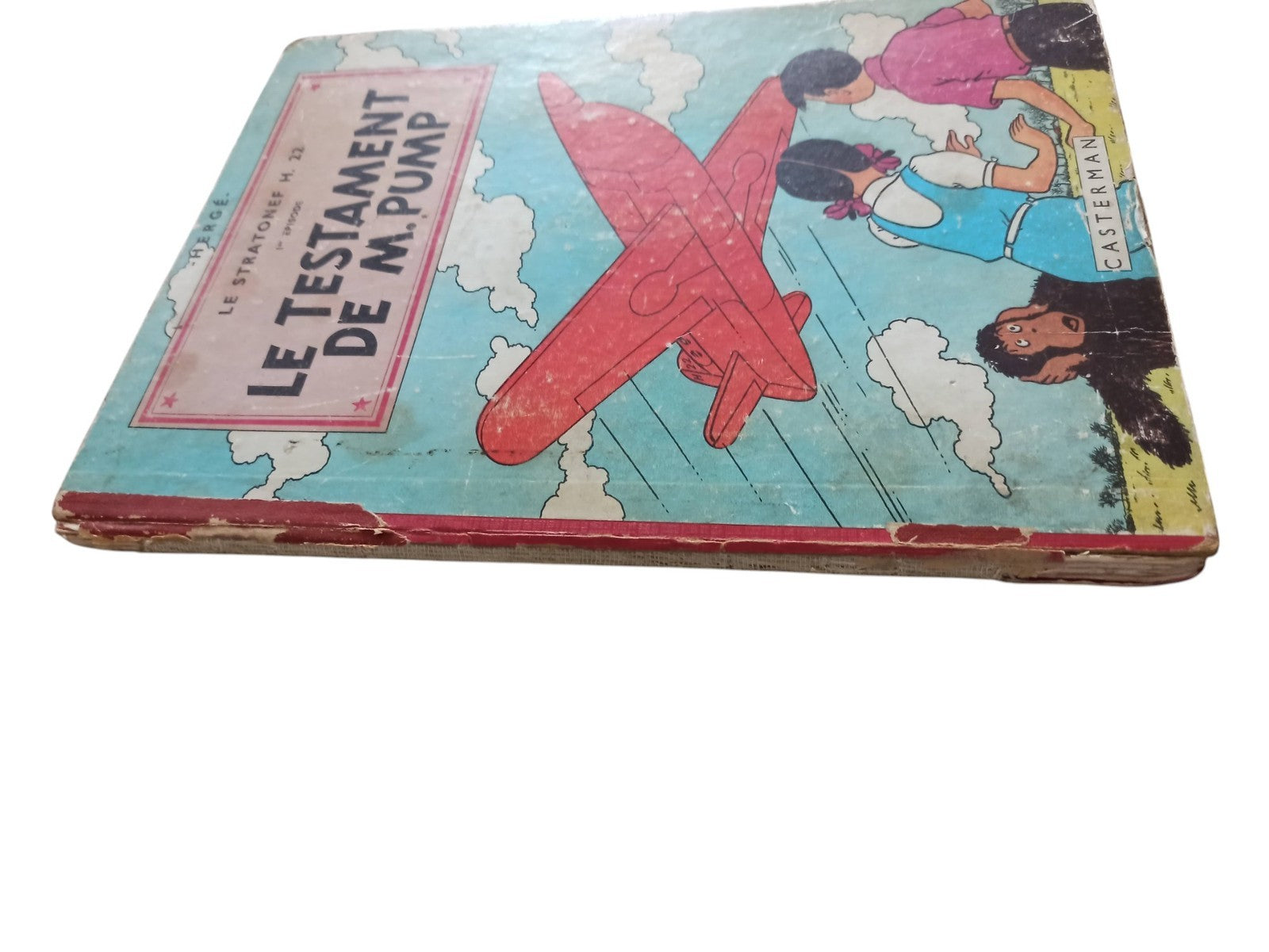 Bande dessinée Le testament de M. Pump Hergé Casterman édition vintage rare