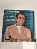 Vinyle 45 tours Charles Aznavour Barclay pochette rayée France chanson