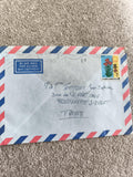 Lettre avion affranchie Grèce 1995 timbre fleurs, enveloppe airmail philatélie