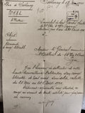Document ancien militaire 1922 86e R.A.L. Sathonay manuscrit armée Lyon
