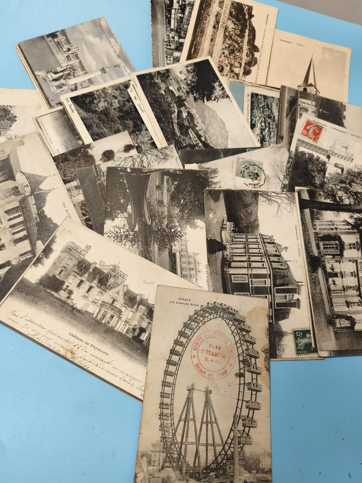 Lot cartes postales anciennes CPA paysages monuments France vrac collection