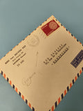 Ancienne enveloppe philatélie Guyane 1970 timbre Europa vintage aviation