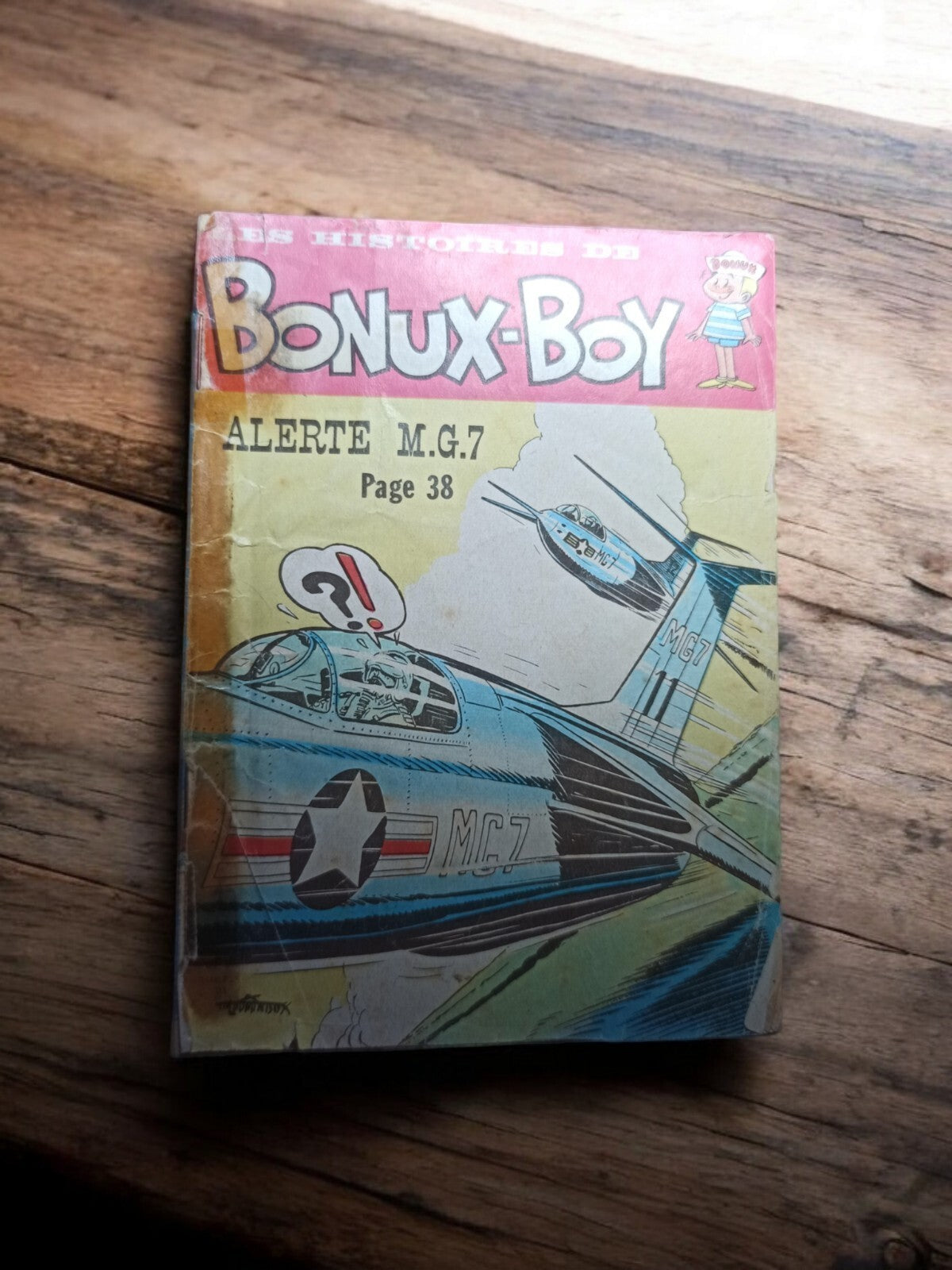 Mini-album BD Bonux-Boy Alerte MG-7 vintage années 80 rare livret illustré