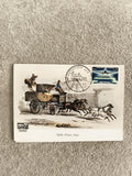 Carte postale philatélie Malle Poste 1842 oblitérée Manosque 1964
