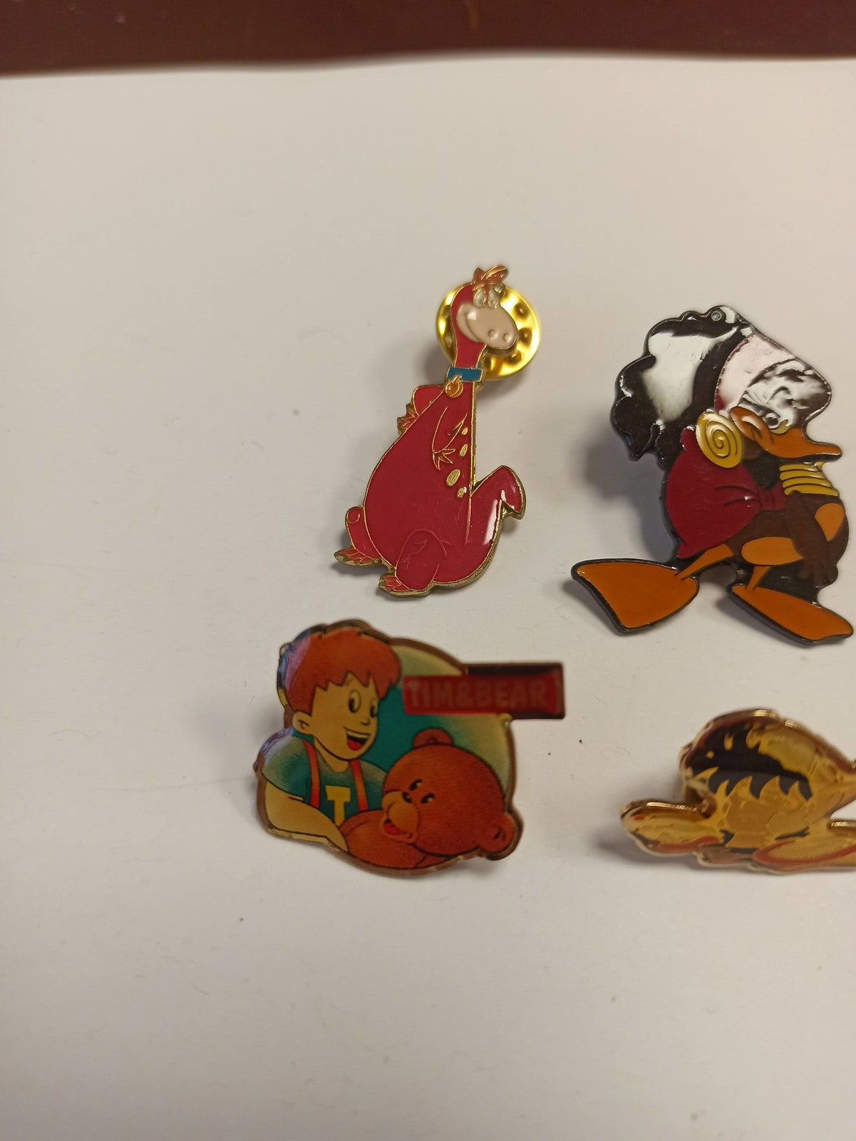 Lot 5 pin's anciens dessins animés cartoons vintage rétro collection France