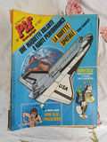 Magazine Pif Gadget n°831 vintage 1986, couverture navette spatiale, à restaurer