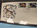 Enveloppe FDC Premier Jour Lesotho 1986 Halley's Comet Lynx illustration timbres